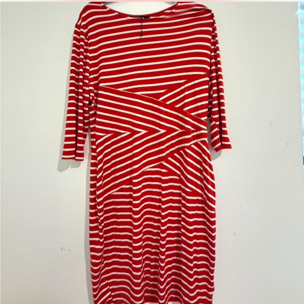 Red Striped Women's Dress